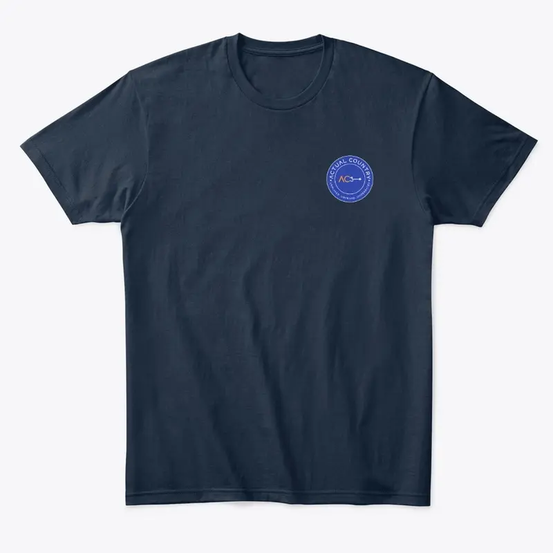 Actual Country Blue Circle LOGO T-Shirt